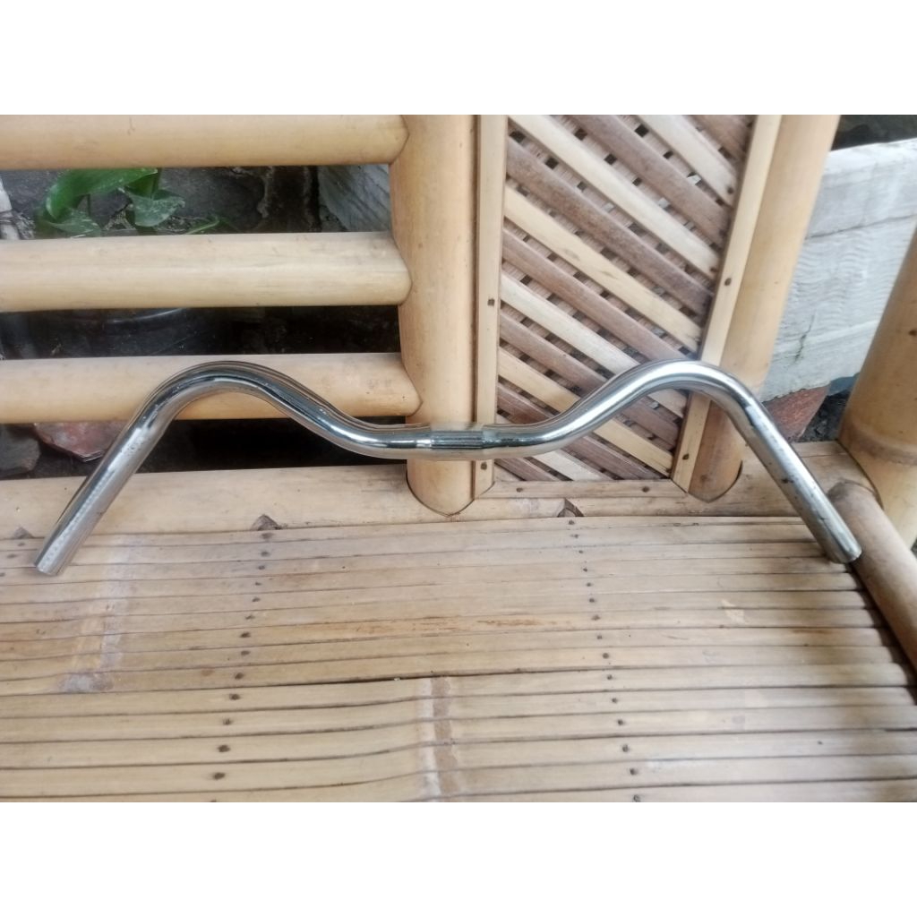 Stang kumis moustache handlebar sepeda jengki minion bahan besi chrome ukuran standard 25.4 bekas