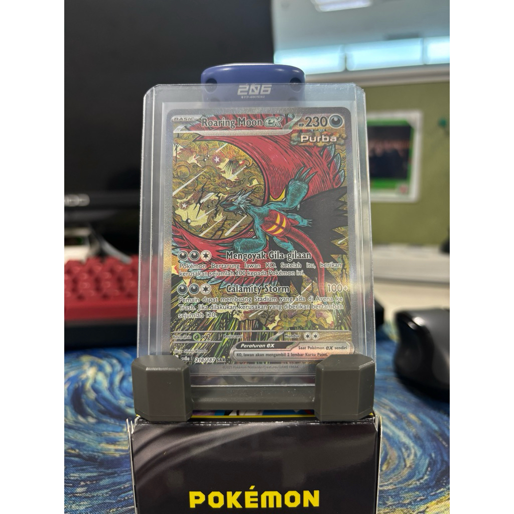 Kartu Pokemon TCG sv8a Roaring Moon ex SAR Purba 218/187 Trading Card Game Indonesia Scarlet & Viole