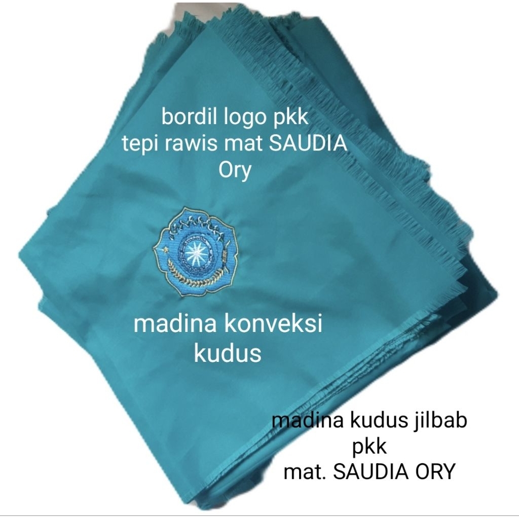 jilbab segiempat pkk hijau tosca rielpic