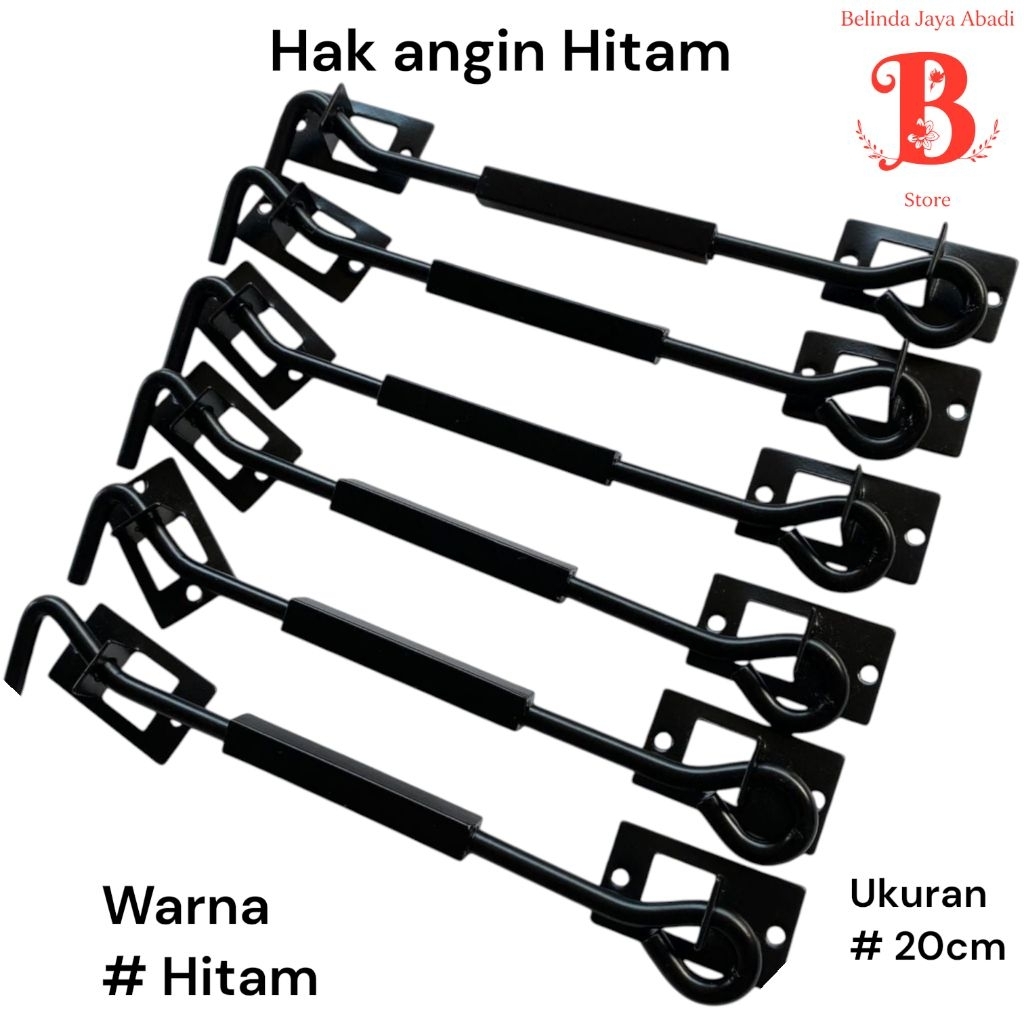 Hak angin jendela pengait jendela penyangga jendela panjang 20cm jumbo bulat anti karat penahan jend
