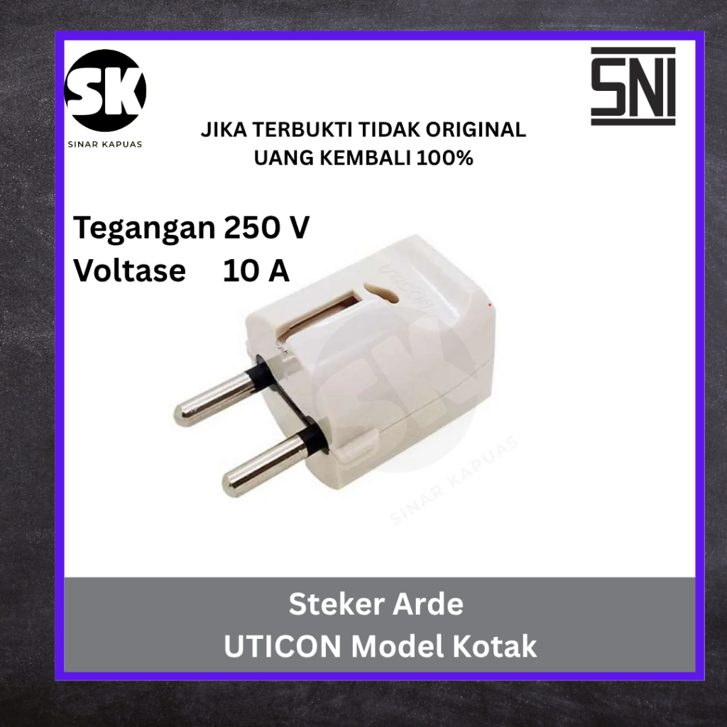 STEKER ARDE UTIKON KOTAK TAHAN PANAS S-28 ORIGINAL COLOKAN LISTRIK UTIKON