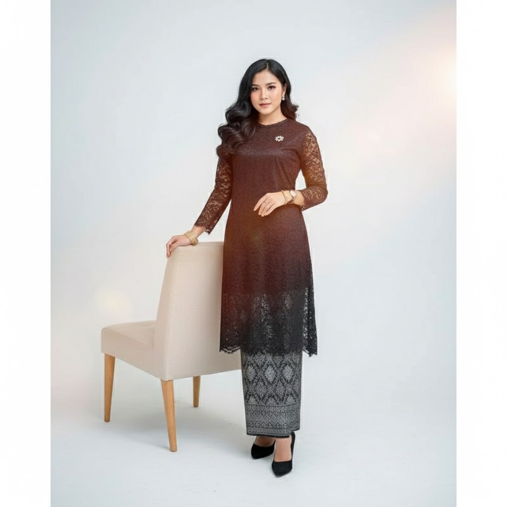 Kebaya Brokat Baju Kurung Warna Hitam Kebaya Tunik Modern Baju Kurung Hazima Kebaya Wisuda Baju Wani