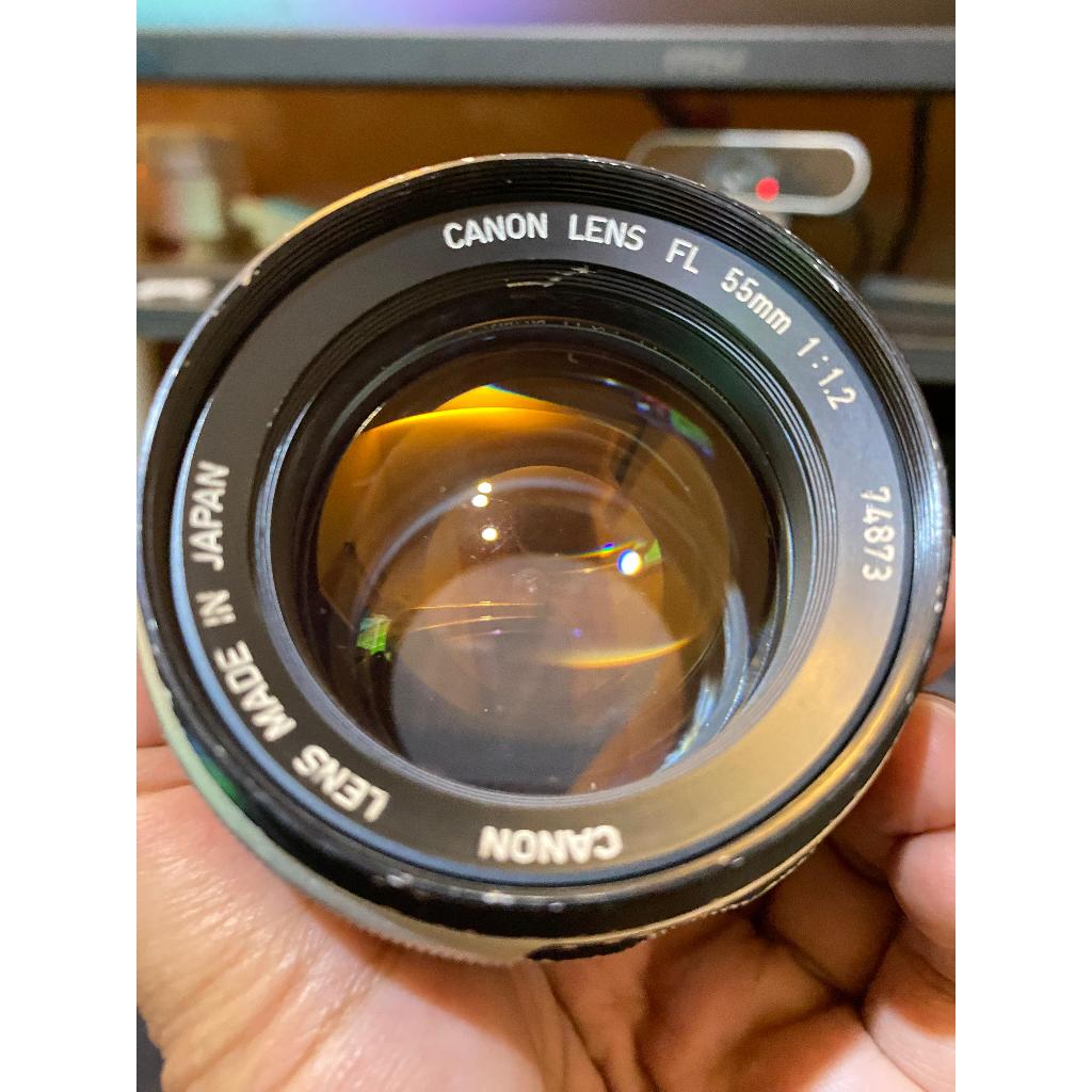 Lensa FIX Kamera Manual ANTIK CANON FD 55mm 1.2 Kondisi Bersih nikon
