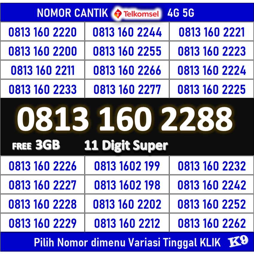 Kartu Perdan Simpati Cantik New Cover – 11 Digit, Segel, Jaringan Kuat ( K9 )