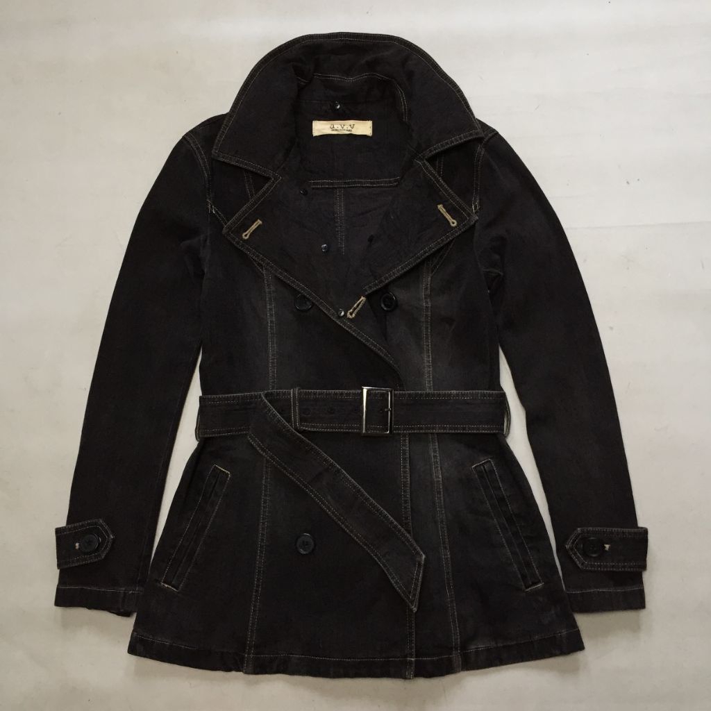 MICHEL KLEIN TRENCH COAT DENIM JACKET