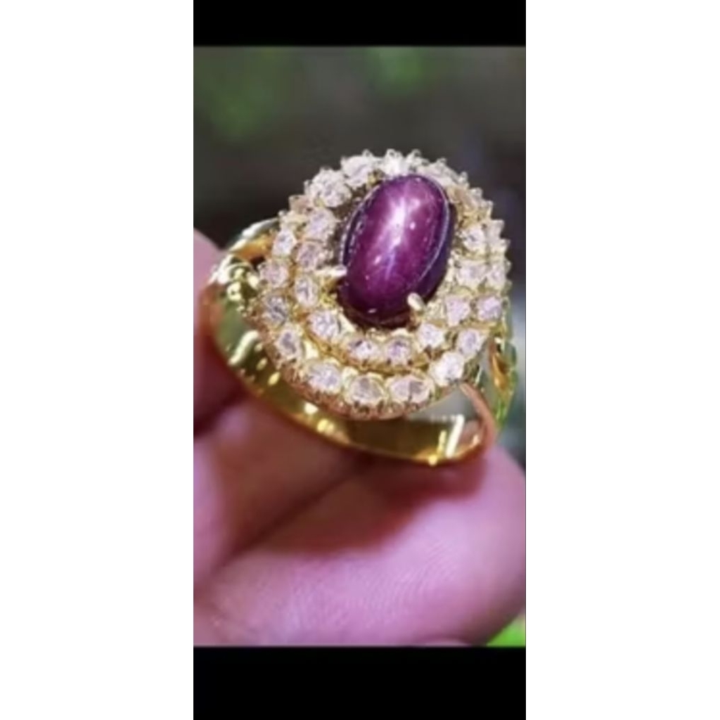cincin intan banjar ruby star besertifikat