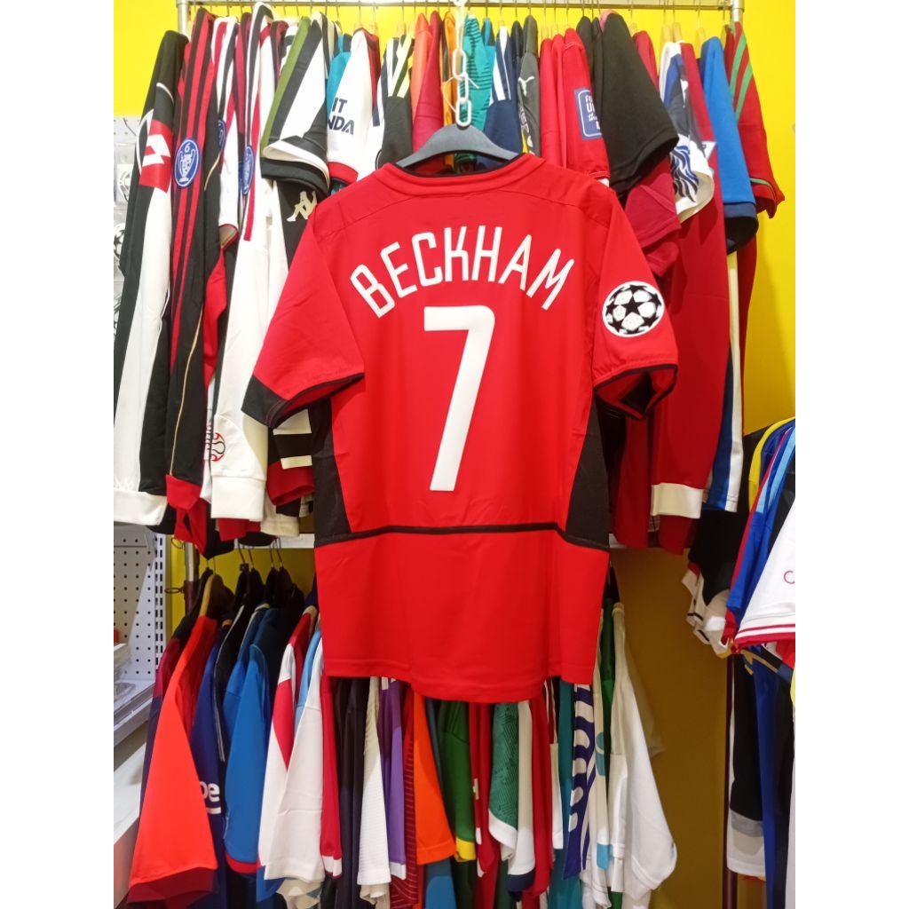 [NAMESET VELVET] Jersey Bola Retro GO MU Home 2002 2003 2004 UCL BECKHAM 7
