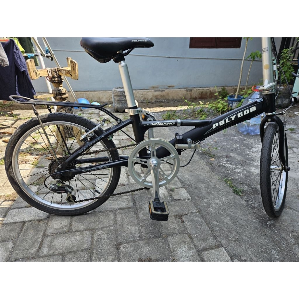 Polygon Urbano black original sepeda lipat kalcer