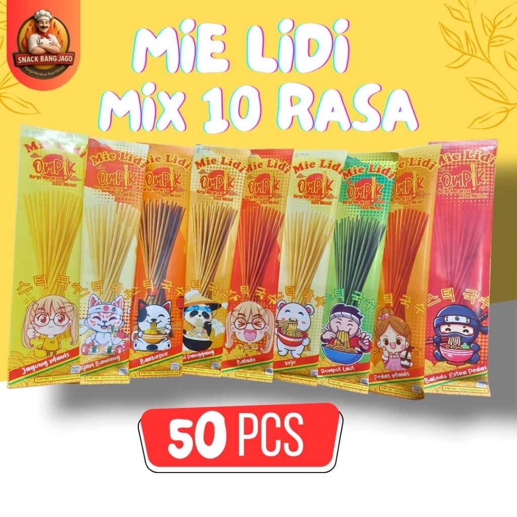Mie Lidi OmPik Isi 50PCS KEMASAN KARAKTER