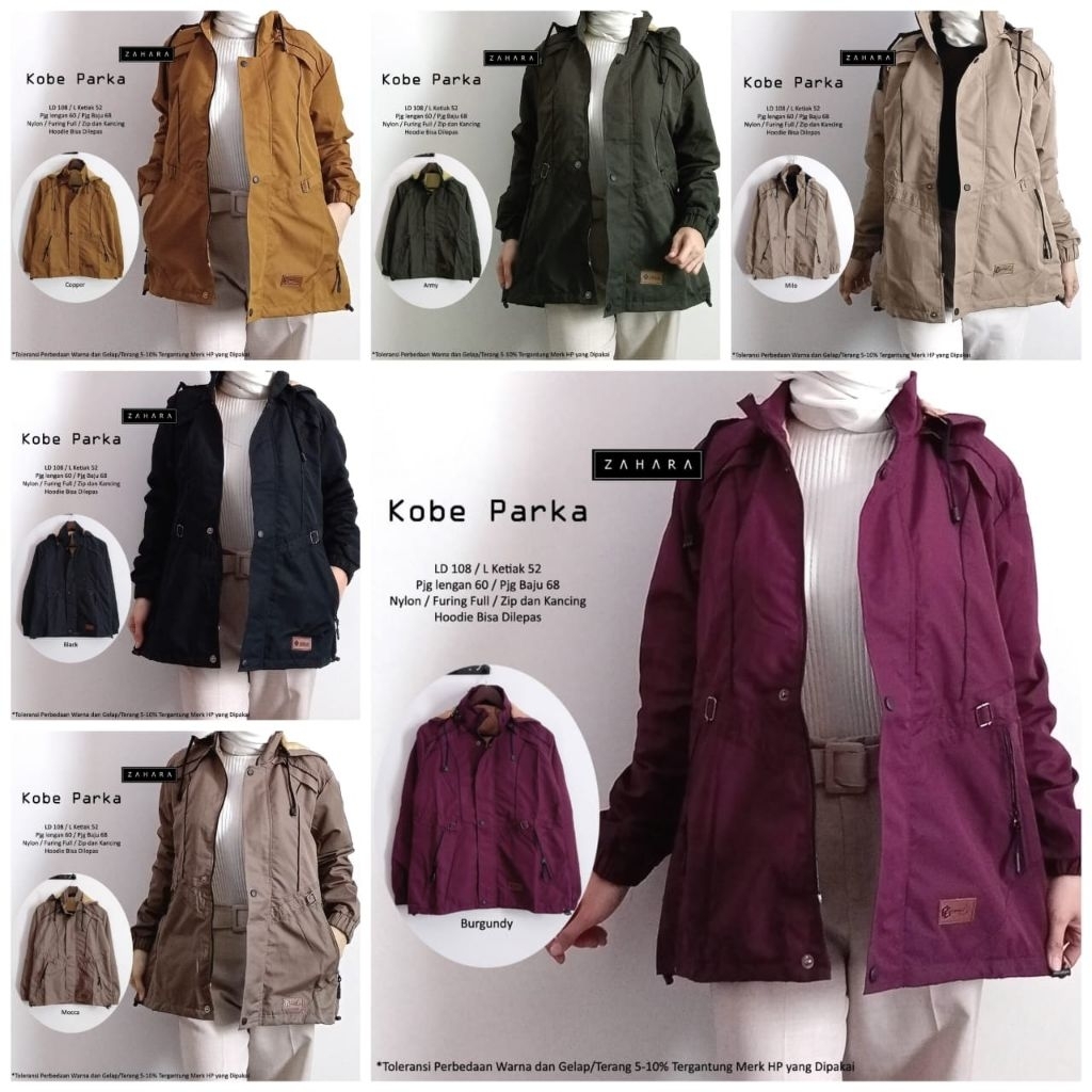 CHIBA • KANSAI • KOBE • NAGOYA • GIFU • AKITA PARKA BY ZAHARA JAKET PARKA WANITA
