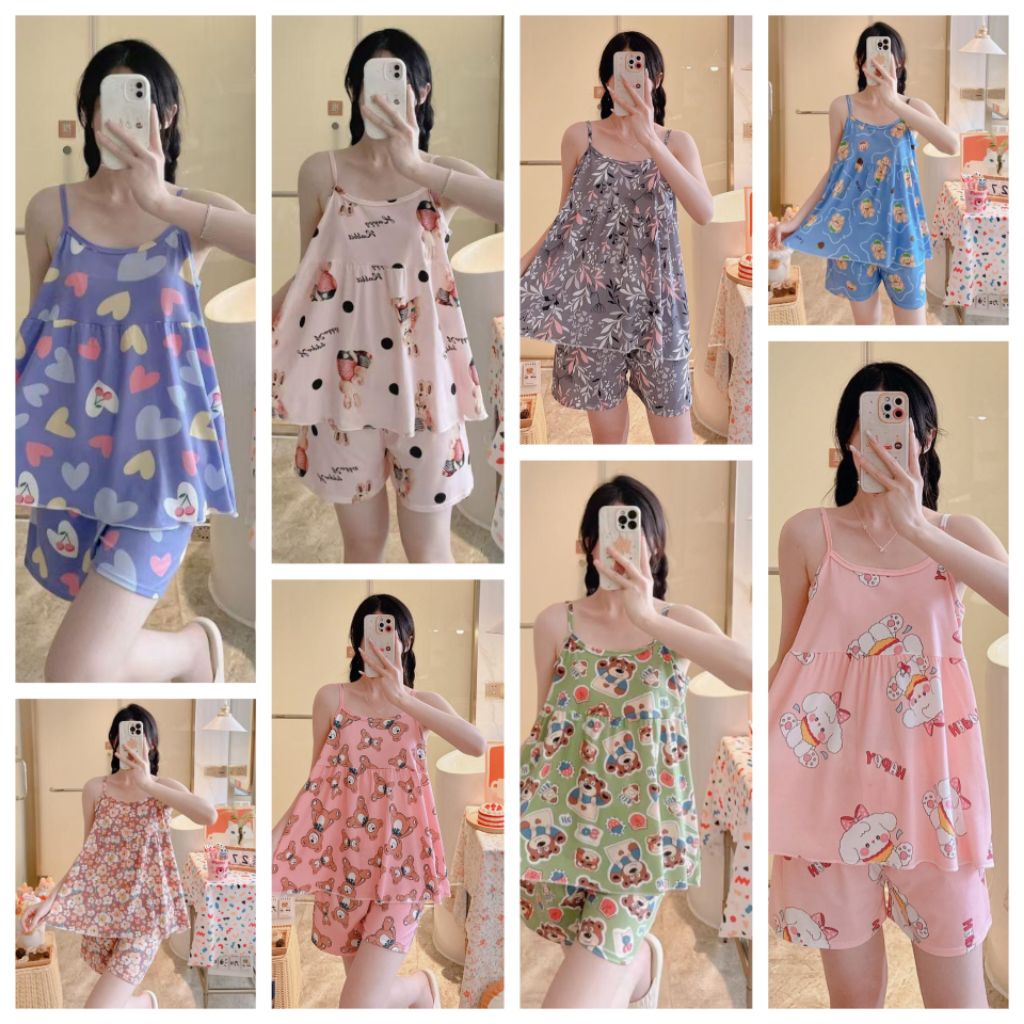 baju tidur tengtop tanktop tali satu piyamatanktop