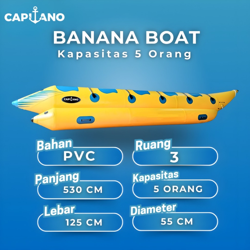 Banana Boat Wahana Air Perahu Karet Banana 5 / 6 / 7 / 8 / 9 / 10 orang