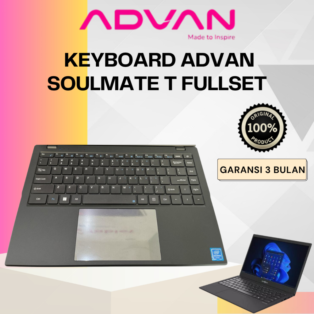 KEYBOARD ADVAN SOULMATE T 1405 12V 2.5A FULLSET ORIGINAL GARANSI 3 BULAN