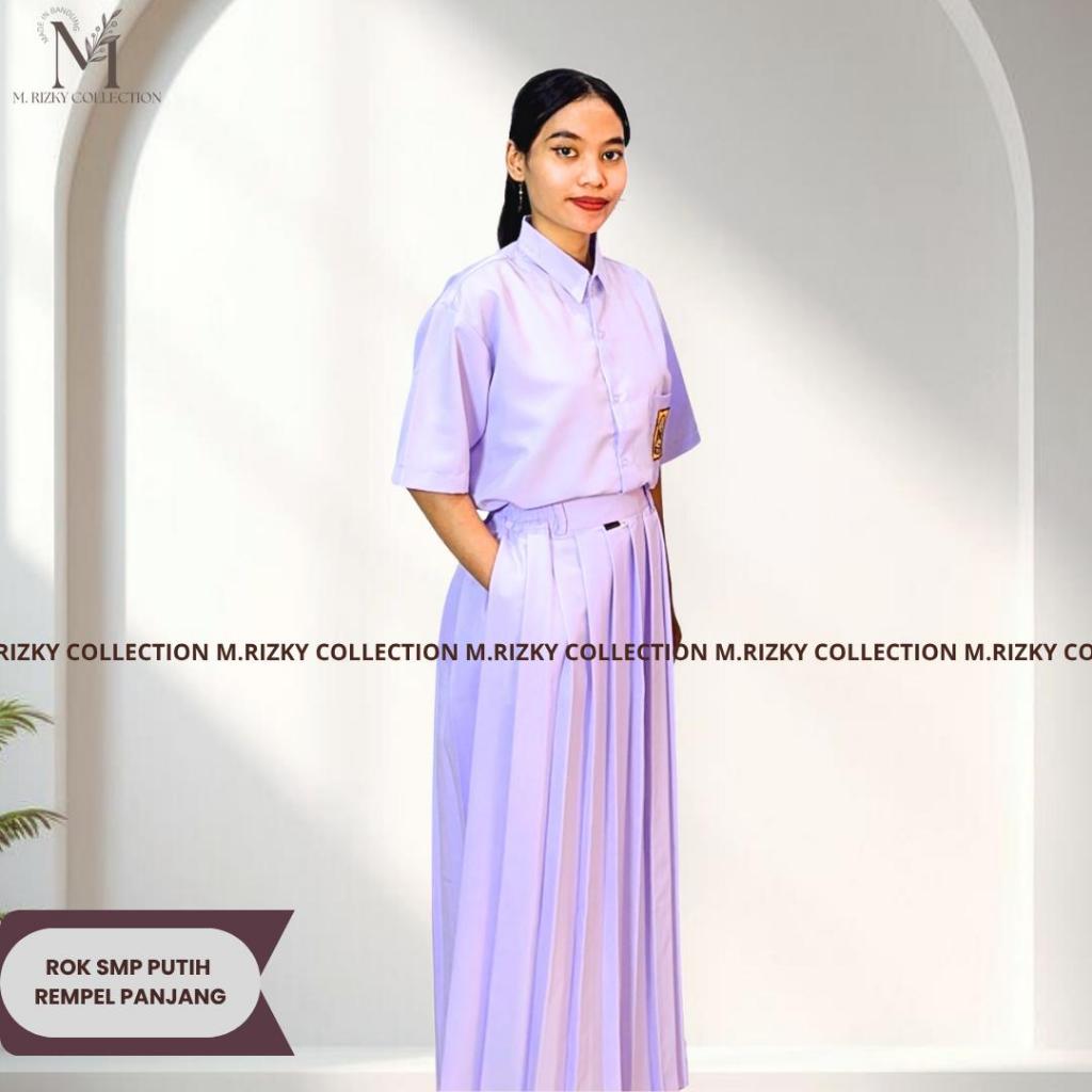 ROK PUTIH SMP Rok Putih Rempel Span Panjang Pendek Rok Sekolah