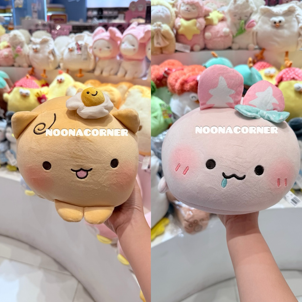 Miniso ‼️ Boneka Lucu & Lembut Fufu Soft Plush Toy Collections (30cm) Yolk Cat / Hungry Bunny