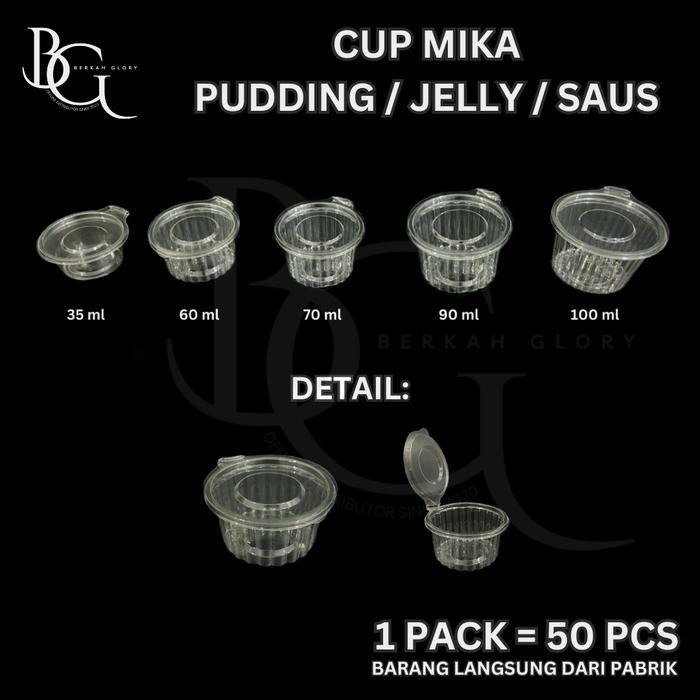 CUP Puding IDEAL Tutup Sambung - Cup pudding CUP SAUCE JELLY AGER DESSERT MIKA SAMBAL PUDDING