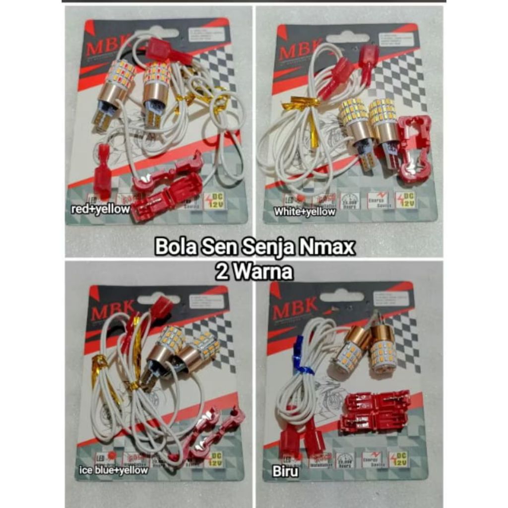 Lampu Led T10 2 Mode Sein dan Senja Motor 2in1 Senja+Sen 54 mata Untuk Motor Nmax Pcx Aerox