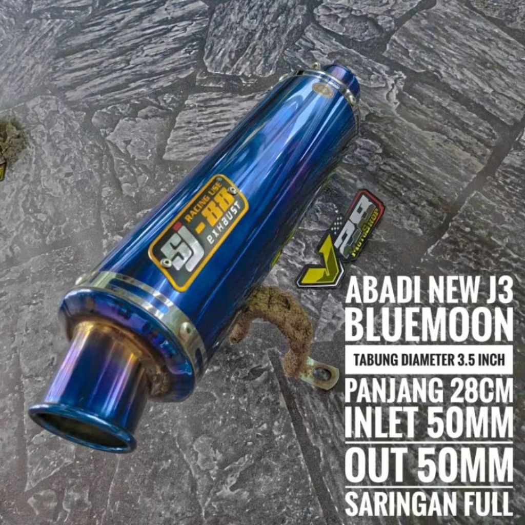 Knalpot SJ88 SILINCER Abadi New J3 Blue Violet Silinser Original SJ-88 Racing Exhaust Slinser Selens