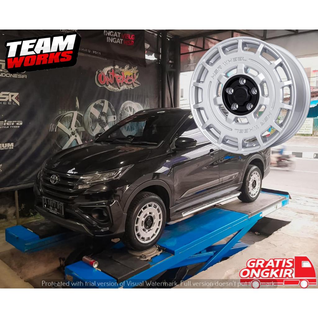 VELG MOBIL RACING HSR MENTAWAI RING 17 COCOK BUAT RUSH ERTIGA HRV LIVINA PELAK RING 17 SILVER