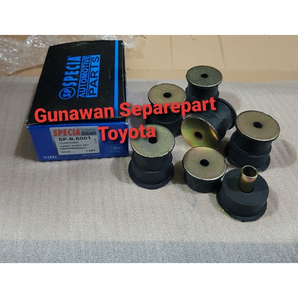 KARER GANJEL BODY KARET CABIN TOYOTA KIJANG SUPER KF40 5K  SEPECIA ISI 6PES