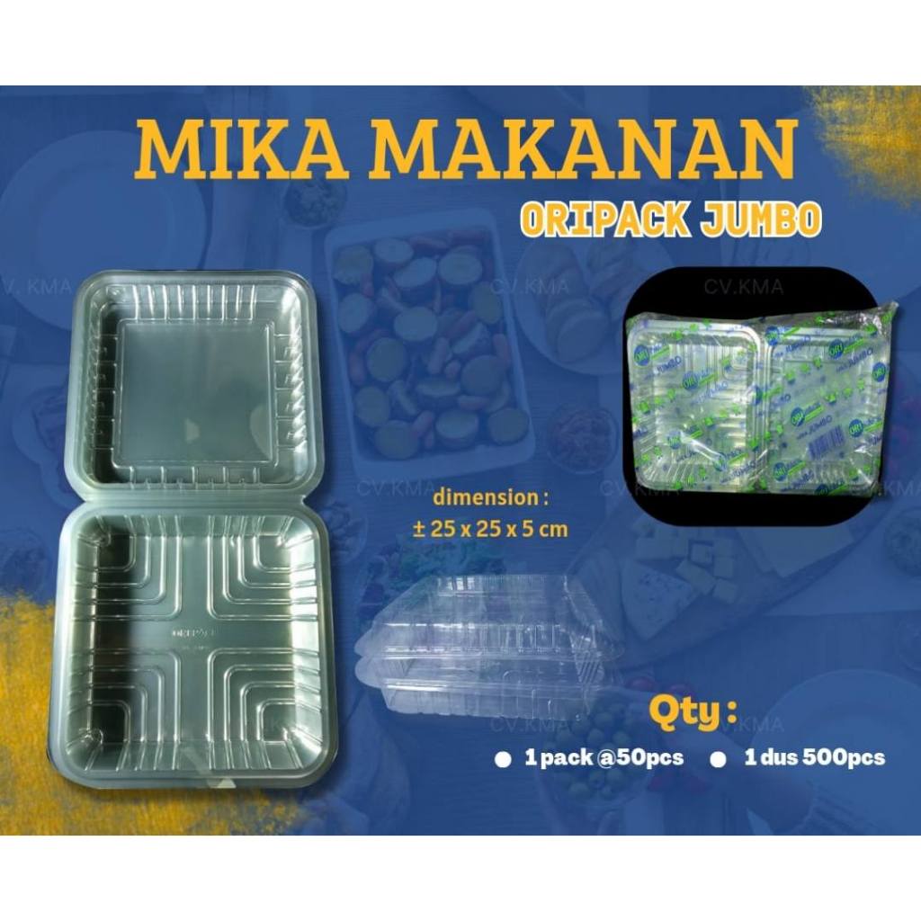 Mika Jumbo Merk Oripack - Mika Jumbo Kotak Kue - Tempat Makanan Kue Bolu
