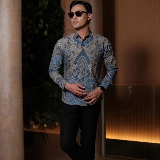 Batik Fashion Motif Lokananta Kemeja Batik Pria Slimfit Premium Lengan Panjang Full Furing Katun Hal