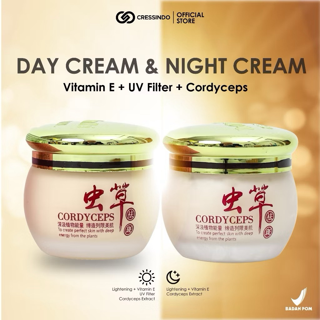 HAYUNING GROSIR-[BPOM ORIGINAL LOKAL] YU CHUN MEI Cordyceps Lightening Day & Night Cream Set