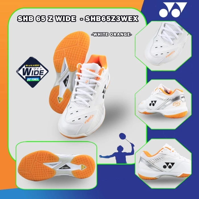 SEPATU BADMINTON YONEX POWER CUSHION SHB 65 Z4 SHB65Z4 WHITE ORIGINAL