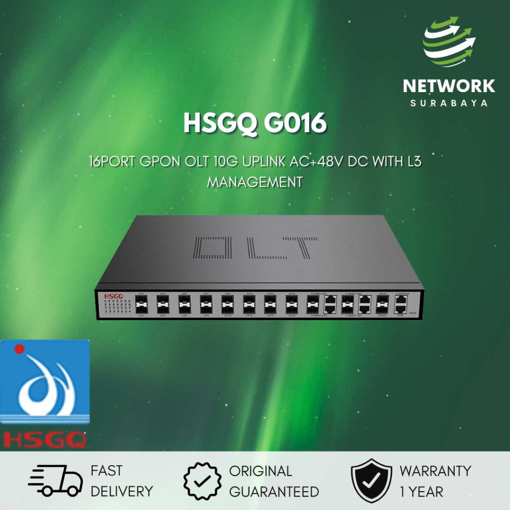 G016 HSGQ 16*PORT GPON SFP SLOTS 2*1G SFP + UPLINK SLOTS