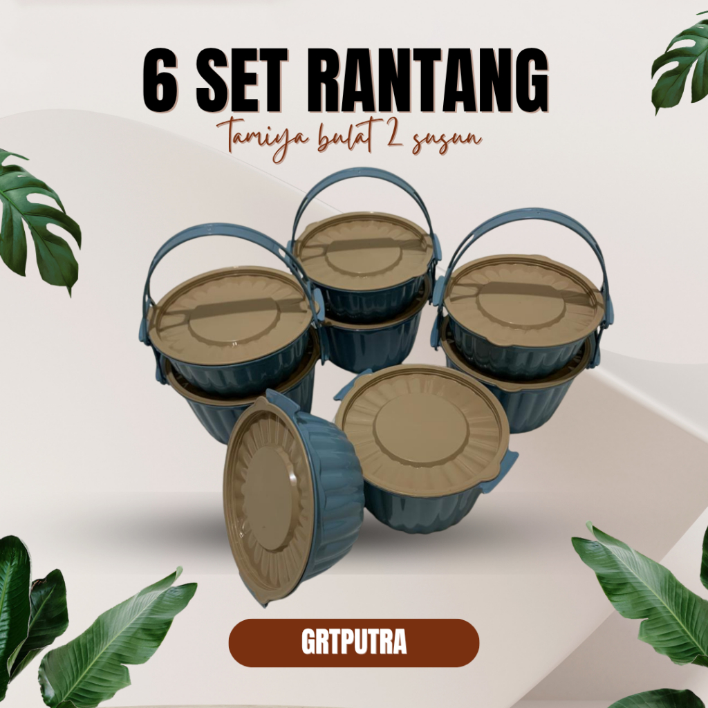 6 SET RANTANG TAMIYA BULAT 2 SUSUN ( SUSAN ) RANTANG MAKANAN, 2 SUSUN| RANTANG 2 SUSUN | RANTANG LAB
