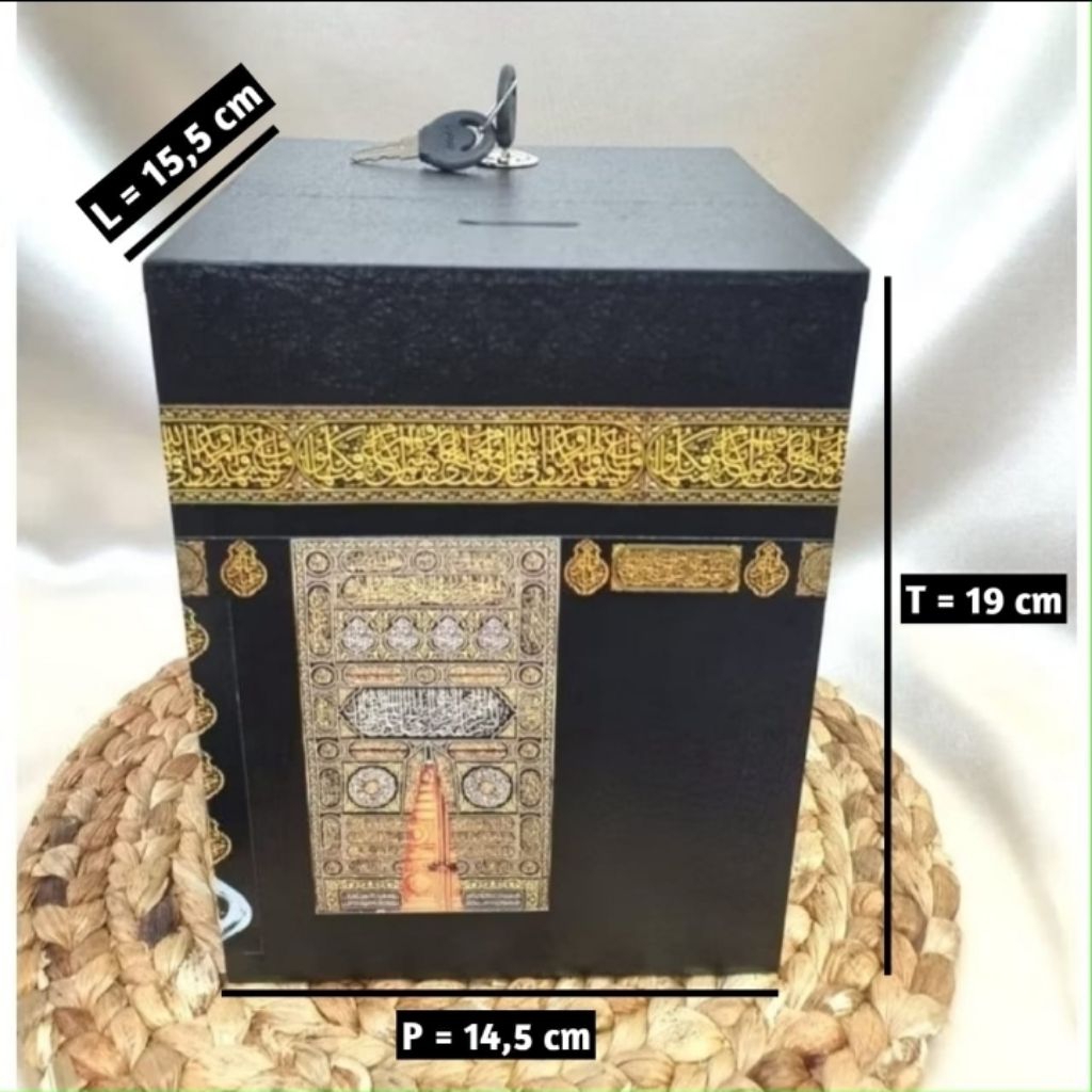 Celengan Ka'bah 3D Free 2 Pcs Kunci/Celengan Miniatur Ka''bah Premium