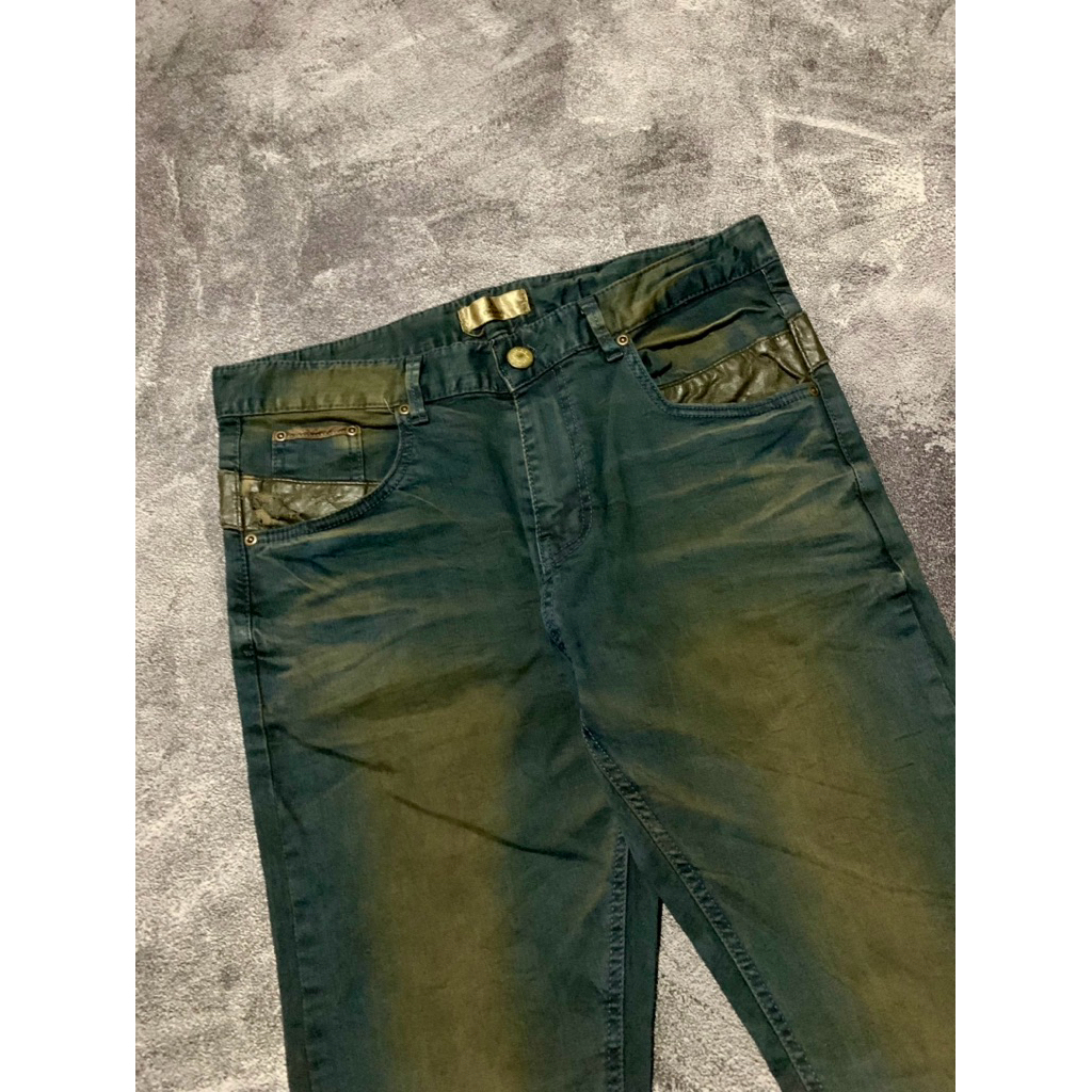 jeans okkane fading celana panjang pria okkane original jeans fading okkane