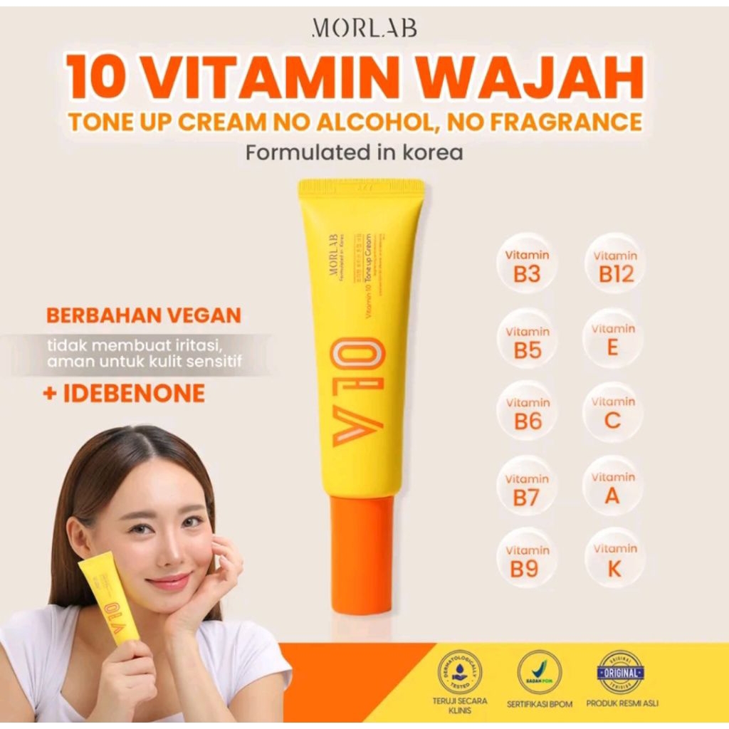 MORLAB V10 VITAMIN TONE UP CREAM WITH IDEBENONE