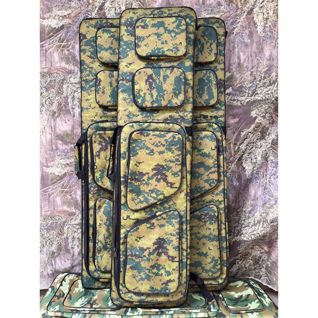 TAS SENAPAN  KOTAK CAMO +SAKU POMPA GX 120CM