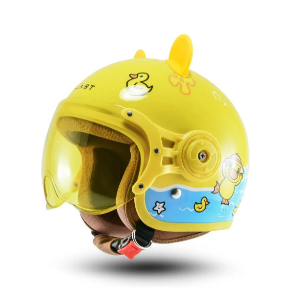 Helm Anak Pilot Bipplast Lucu Anti UV 2-8 Tahun SNI Kuping Panda Terbaru