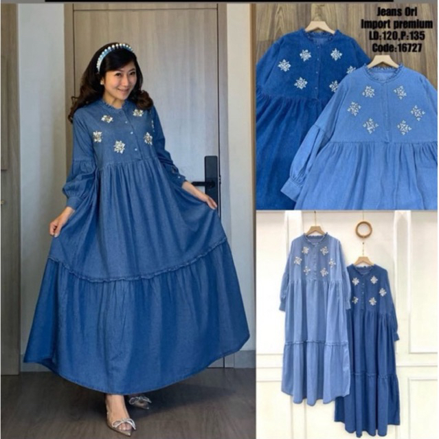 Dress | Gamis Wanita Jeans Ori Import Premium