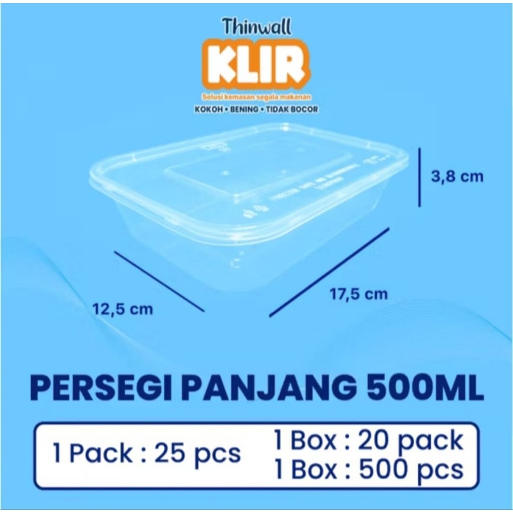 THINWALL KLIR 500 ML | THINWALL RECTANGLE