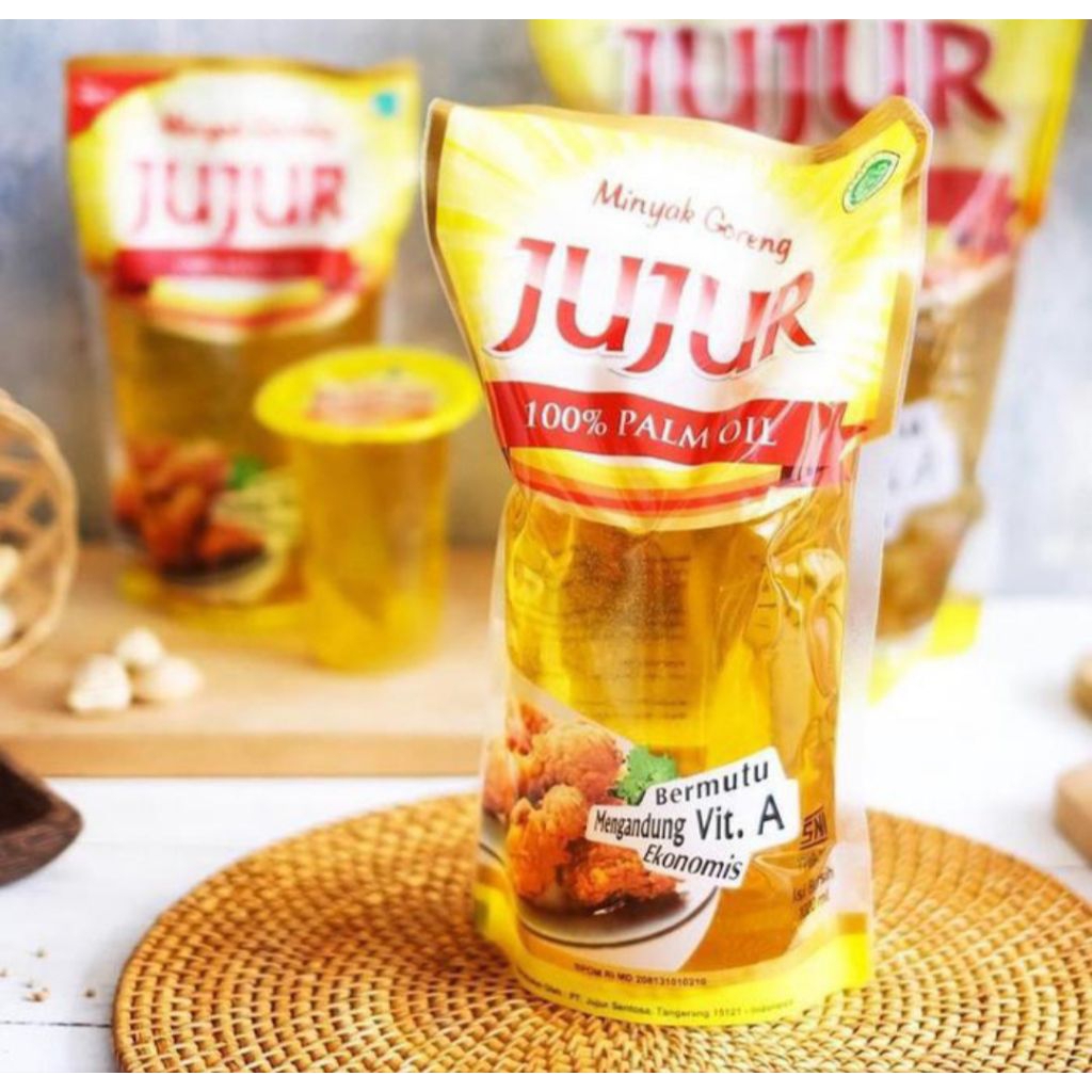 Minyak Goreng JUJUR Pouch 450ml 1 Dus {isi 12 Pouch}