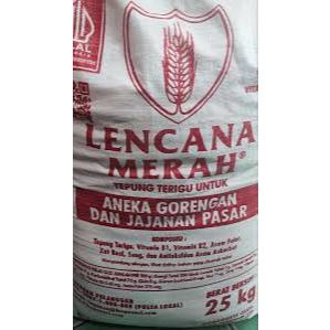TEPUNG TERIGU LENCANA MERAH 1 SAK 25 KG