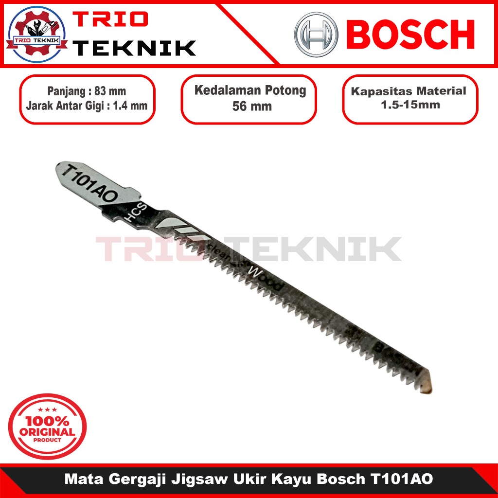 Mata Gergaji Jigsaw Ukir Kayu Bosch T101AO