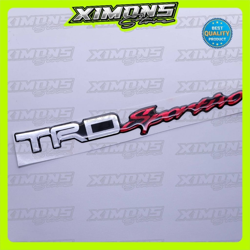 emblem trd sportivo vios / sticker trd vios limo / emblem trd sportivo bagasi / stiker timbul trd sp