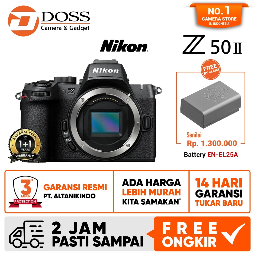 Nikon Z50 II Body Only Mirrorless Camera Nikon Z50 Mark II Nikon Z50II