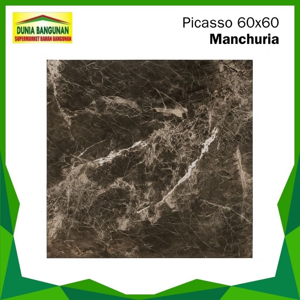 Keramik Lantai 60x60 PICASSO KW1 Manchuria Keramik Lantai Marble Glossy
