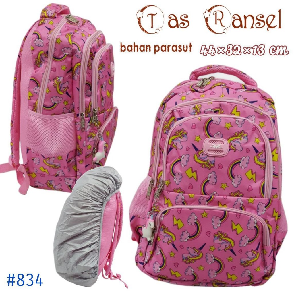 Tas Ransel Anak Parasut Motif Unicorn / Backpack Sekolah Bahan Parasut Anak Perempuan /Tas Ransel Pa
