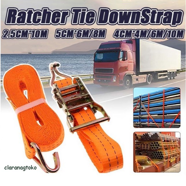 Trek Belt Tali Ikat Barang |  Rachet Tie Down Webbing Track Belt