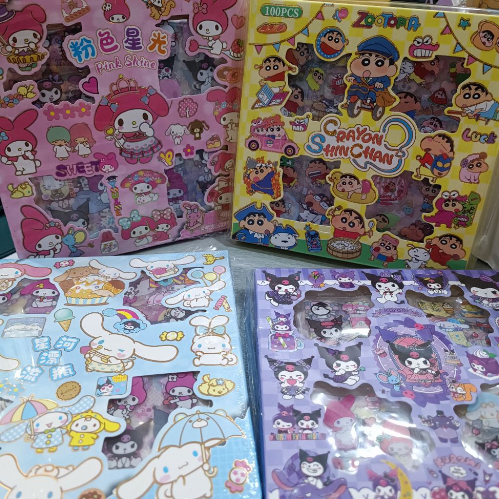 sticker box 100pcs karakter