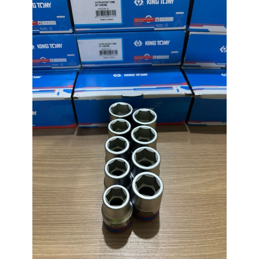 King Tony Kunci Sock 8 mm Dr.1/2 Pendek Crv / Kunci Socket KingTony 8mm Pendek Dr.1/2