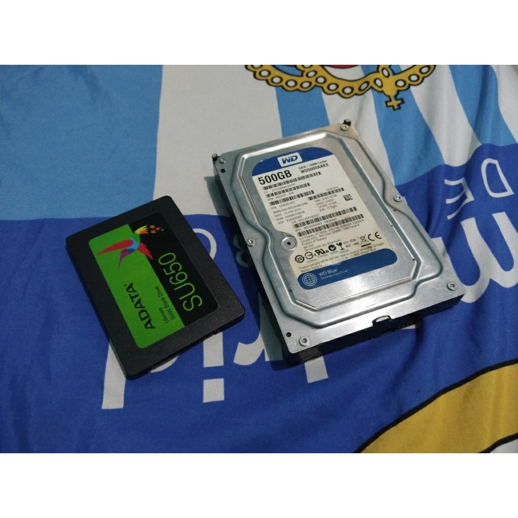 ssd adata 120gb + hdd 500gb