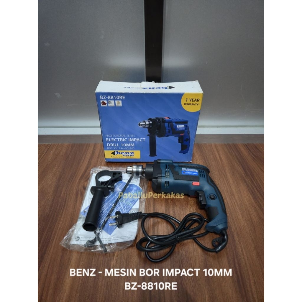 Benz Mesin Bor Listrik Impact 10mm / Electric Impact Drill 10mm / Bor Listrik Tumbuk Bobok Impact 10
