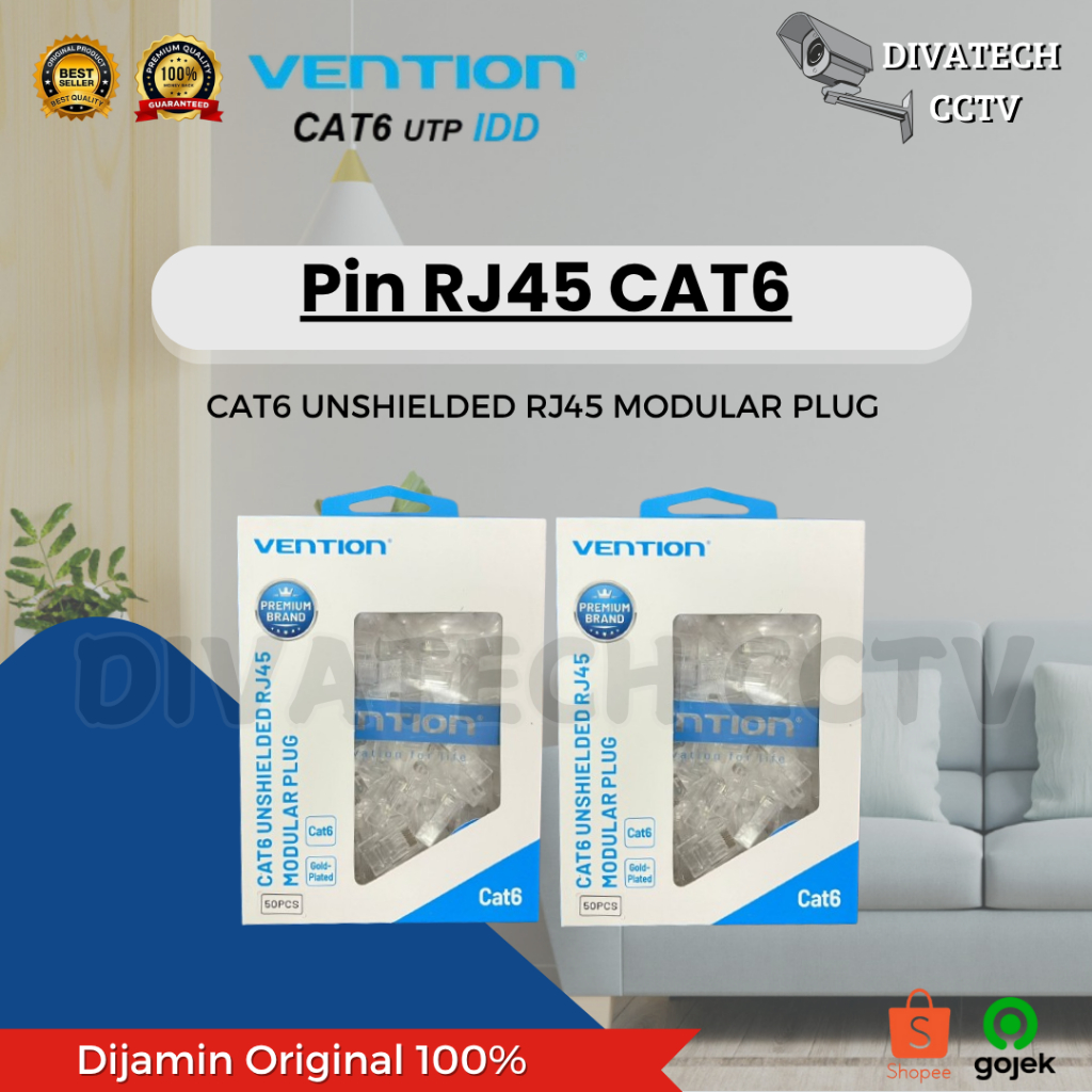 PIN RJ45 CAT6 VENTION CAT6 UNSHIELDED RJ45 MODULAR PLUG